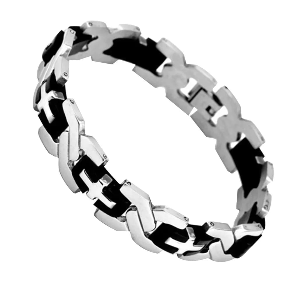 Stainless Steel Bracelet with Cross, Lightweight, Anti-scratch, Vintage Style, Elegant and Fashionable, Men's Gift