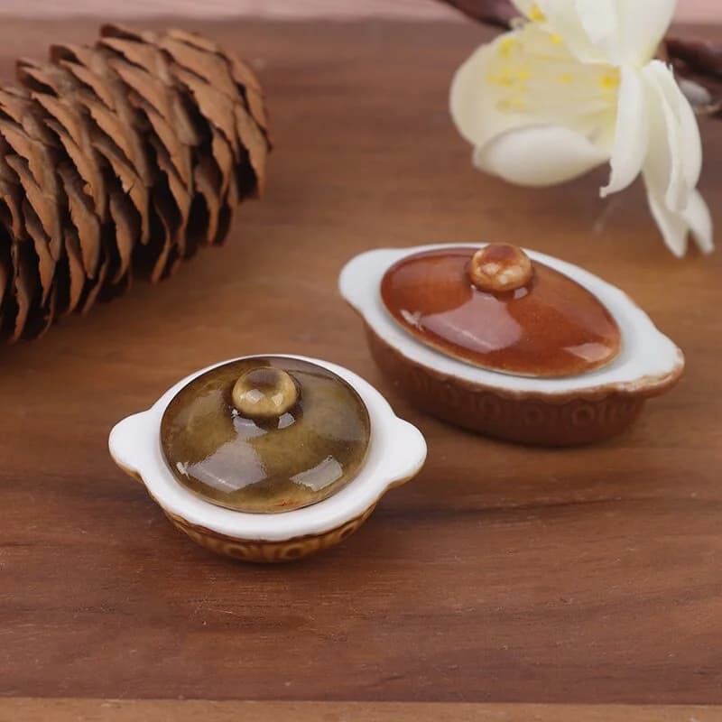 1 pcs 1:12 doll house kitchen utensils miniature kitchen utensils Mini pot boiler Pan doll house accessories play kitchen toy