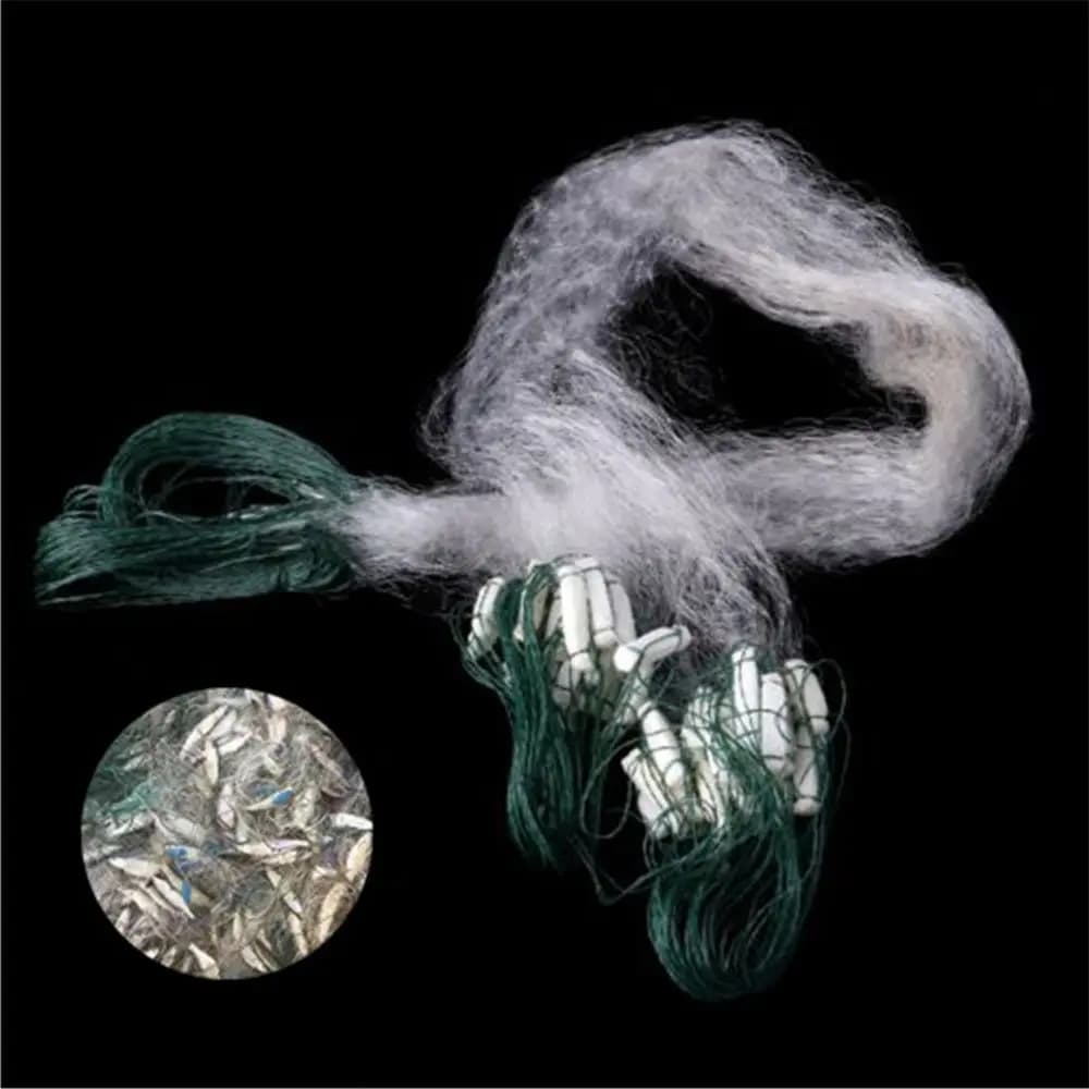 1.5*1.5 centimetri Foro Durevole Rete In Fibra Chimica Attrezzatura Monofilamento Singolo Strato Rete Da Pesca Pesce Maglia Trappola Rete Galleggiante