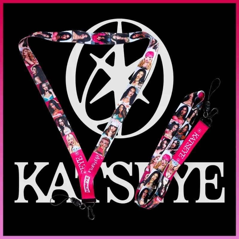 KATSEYE Anime Peripheral Phone Lanyard Cute Printed Adjustable Hand Strap Portable Wrist Lanyard for Mobile Phone Key Bag Gift