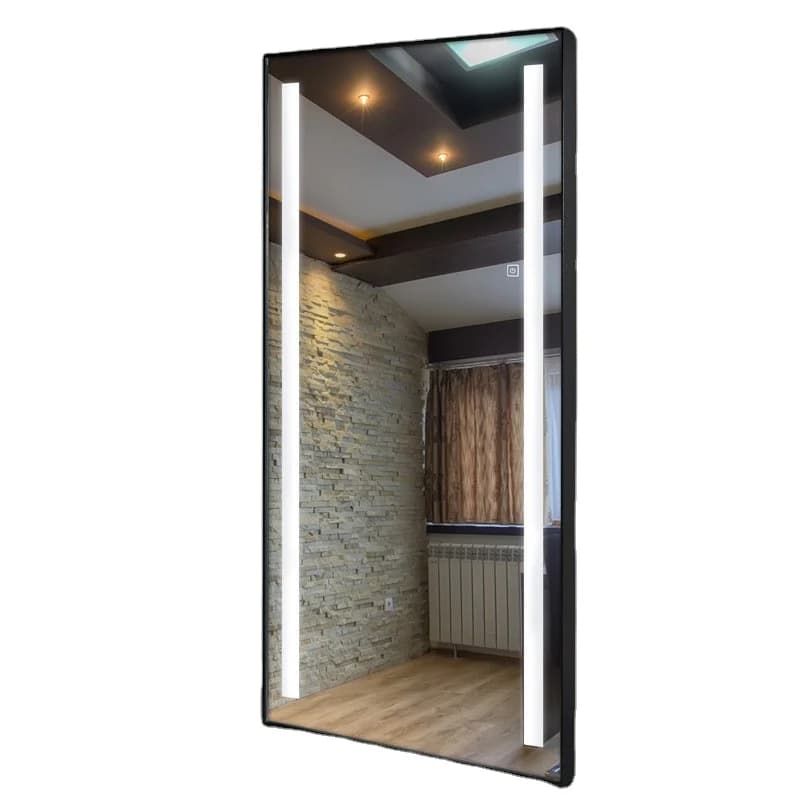 Lampada da Parete Moderna Contemporanea, Specchio con Luce, Specchio Rettangolare Intelligente, Specchio LED Quadrato per Bagno