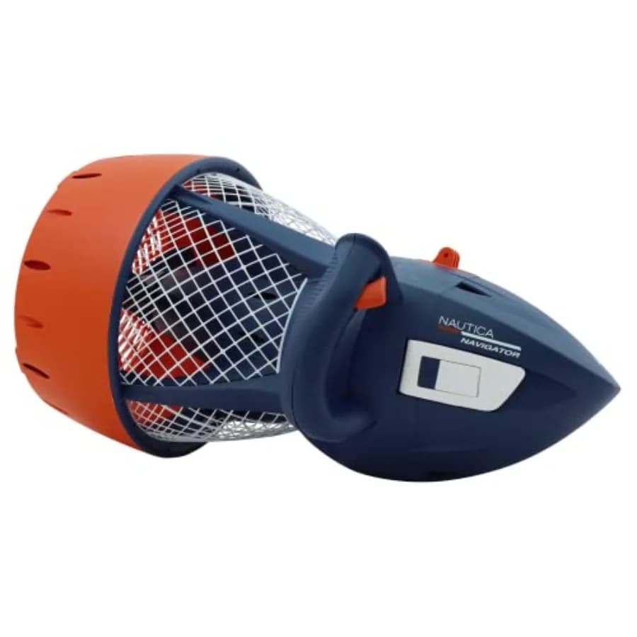 Scooter subacquei per immersioni ricreative e snorkeling: leggeri, in plastica ABS, blu vivace, con impugnatura ergonomica e intuitiva.