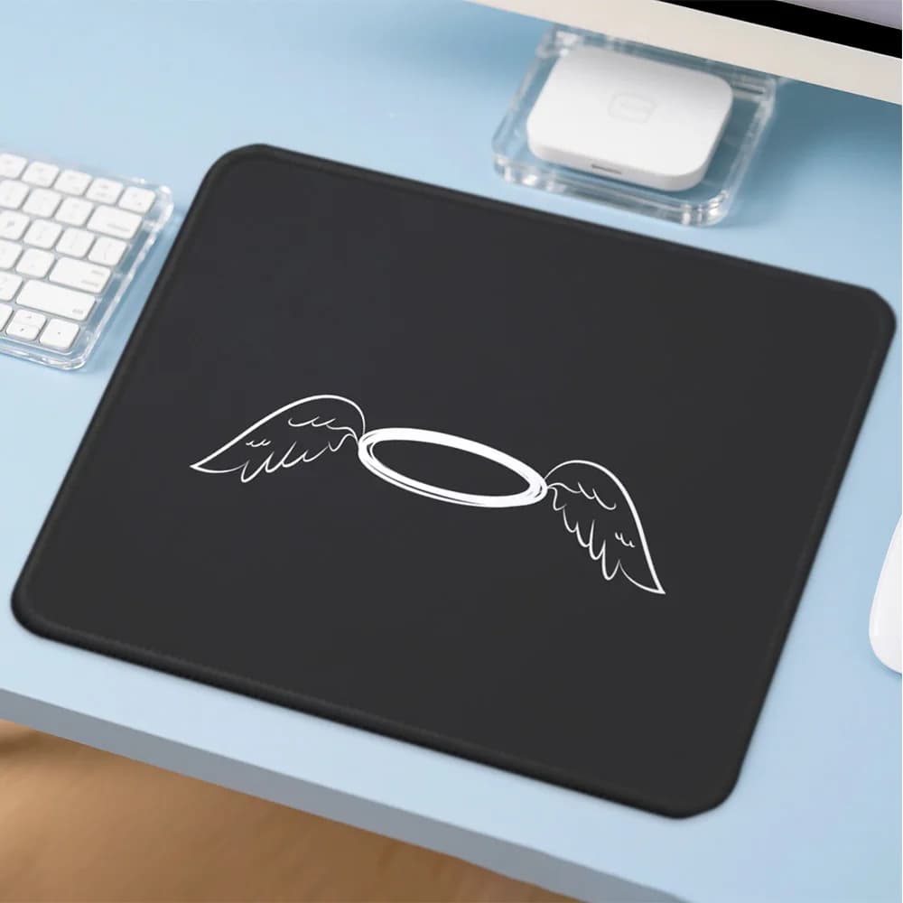 Mosepad angel wings Computer Mat Desk Accessories Pc Gamer Mousepad Company Game Mats Mouse Anime Mause Table Decoration