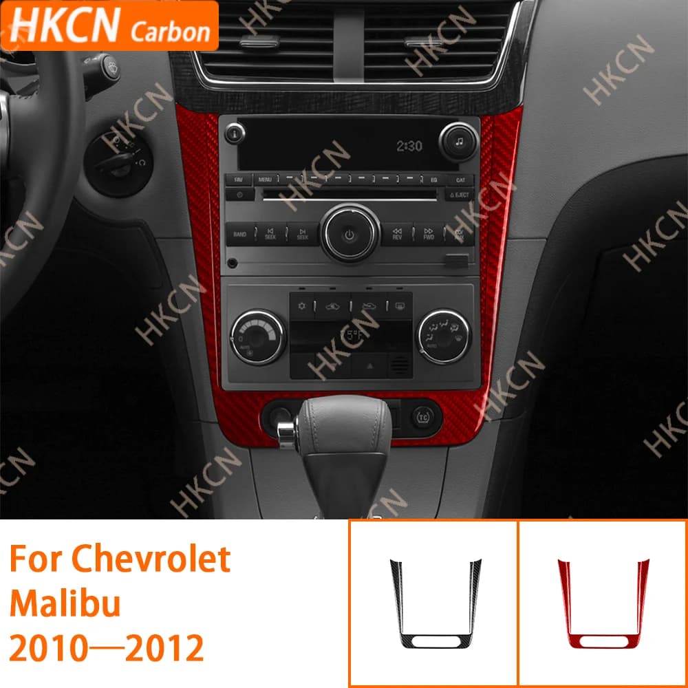 Adesivo per rivestimento del pannello della console centrale Accessori interni in fibra di carbonio per auto per Chevy Malibu 2010-2012