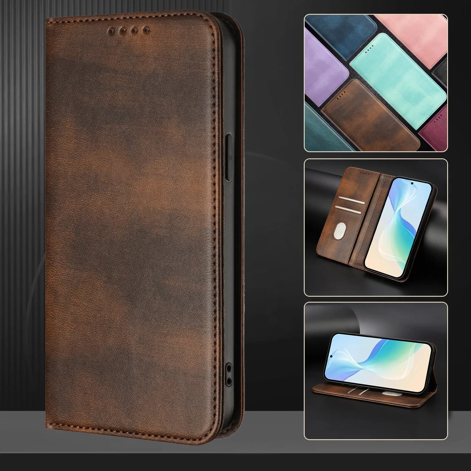 Vintage Wallet Phone Case For Nothing Phone 2a 3 3a 4a Pro CMF Phone 1 2 Pro RFID Blocking Funda Card Holder Book Leather Cover