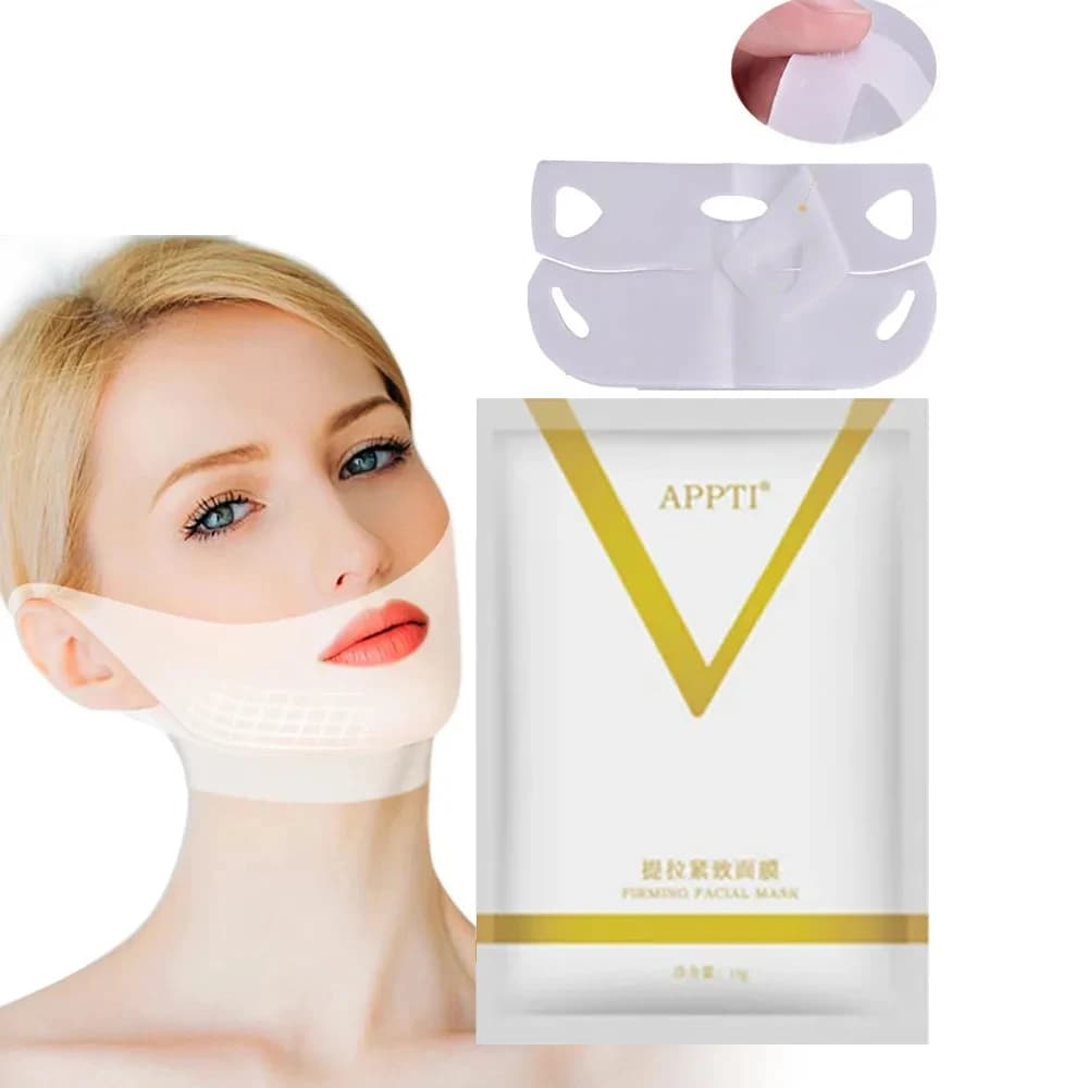 4D Ridurre il doppio mento Nastro Collo Rassodante Forma Maschera Lifting Maschera dimagrante V Line Chin Up Patch 1 pz