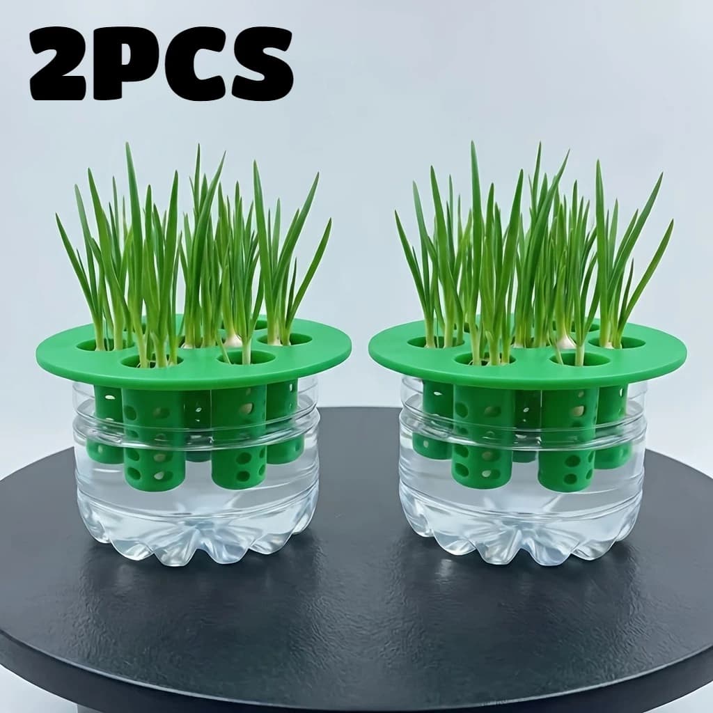 Set of 2 Garden Vases with 7 Holes for Garlic and Cipollotti, 3D Prints for Hydroponic Growing of Flowers and Vegetables