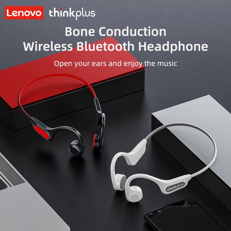 Lenovo X3 Pro Cuffie a conduzione ossea Auricolari Bluetooth 5.3 wireless Hifi Stereo Musica Sport Gancio per l'orecchio con microfono Auricolare