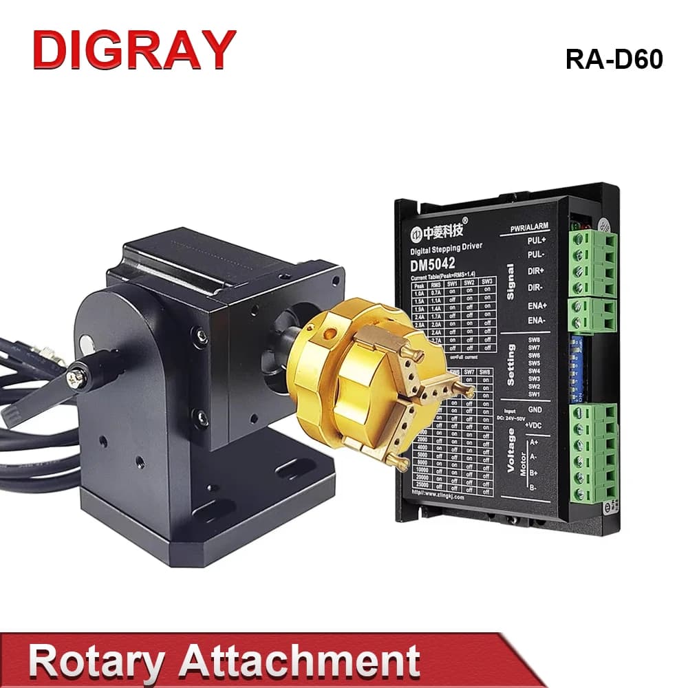 Digray D69 D60 Macchina per marcatura laser Mandrino ad asse rotante Accessori motore per incisione di anelli, bracciali e gioielli