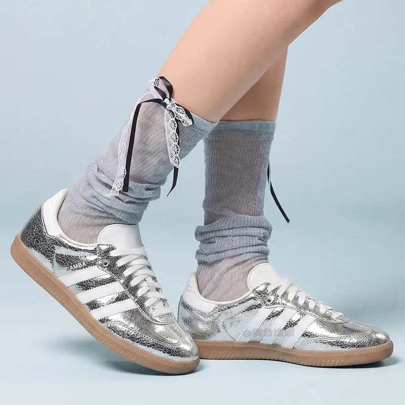 2026 Sport Adidas Originals Scarpe da Skate Basse da Donna JR0035 Argento Bianco Sneakers Casual