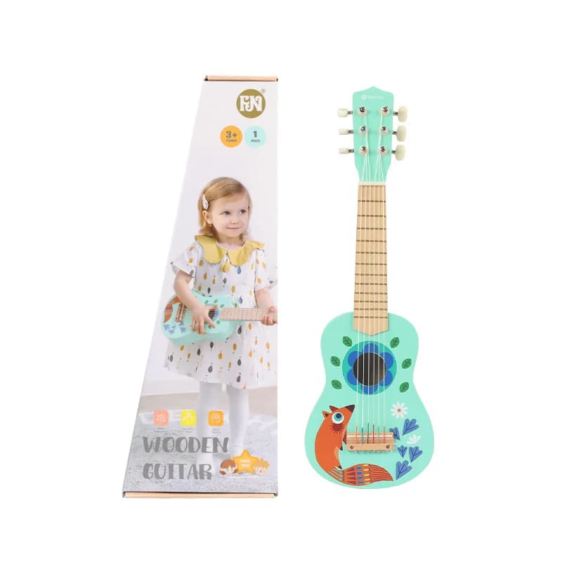 Giocattolo per strumenti musicali per ukulele per bambini in legno Fai finta di chitarra in legno Giocattolo musicale educativo per bambini