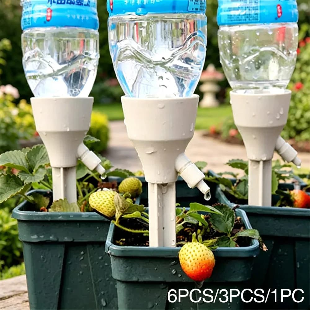 6/3/1 Pezzi Irrigatore a Goccia per Piante, Dispositivo di Irrigazione Automatico Regolabile, Gocciolatore per Fiori in Vaso Domestico, Ago Autoirrigante per Giardino