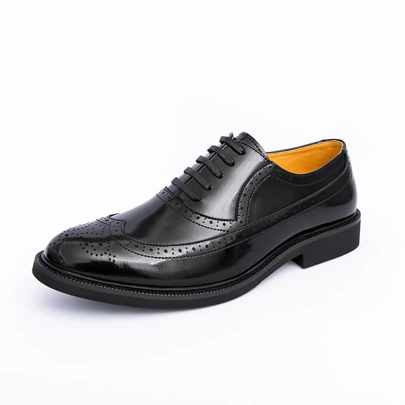 New Men's Oxford Shoes in PU Leather with Design Brock Decorations, Ideal for Weddings, Fine Year Dances and Ceremonies - Zapatos Hombre