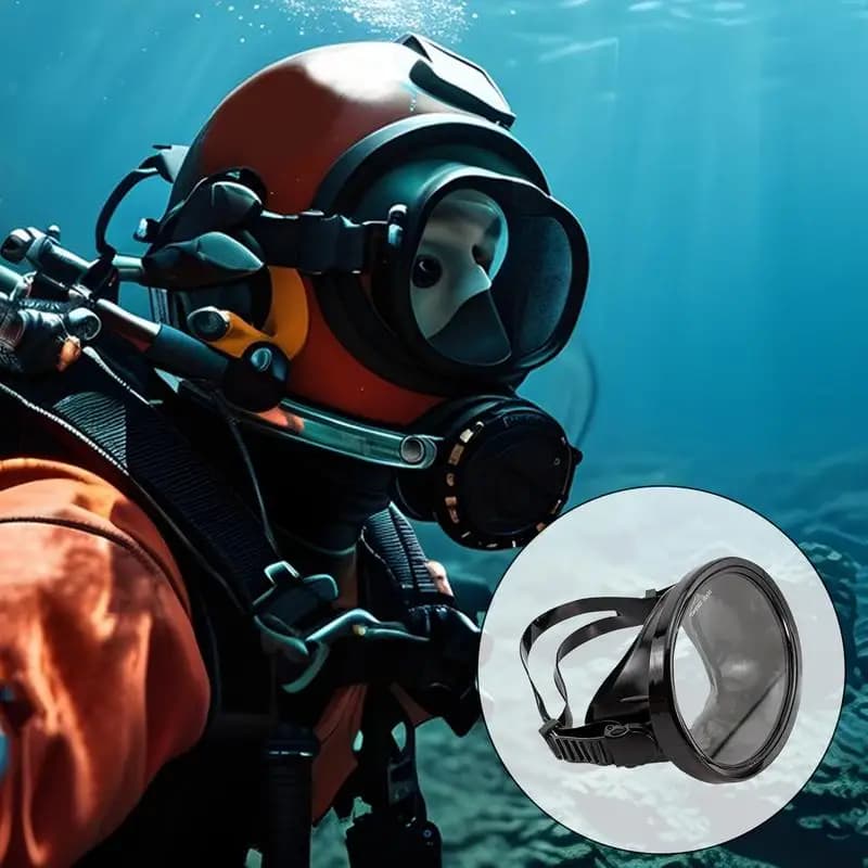 Maschera da snorkeling Occhiali antiappannamento per immersioni subacquee Antiappannamento Equipaggiamento protettivo per il viso per il nuoto Snorkeling Occhiali per immersioni profonde in vetro temperato