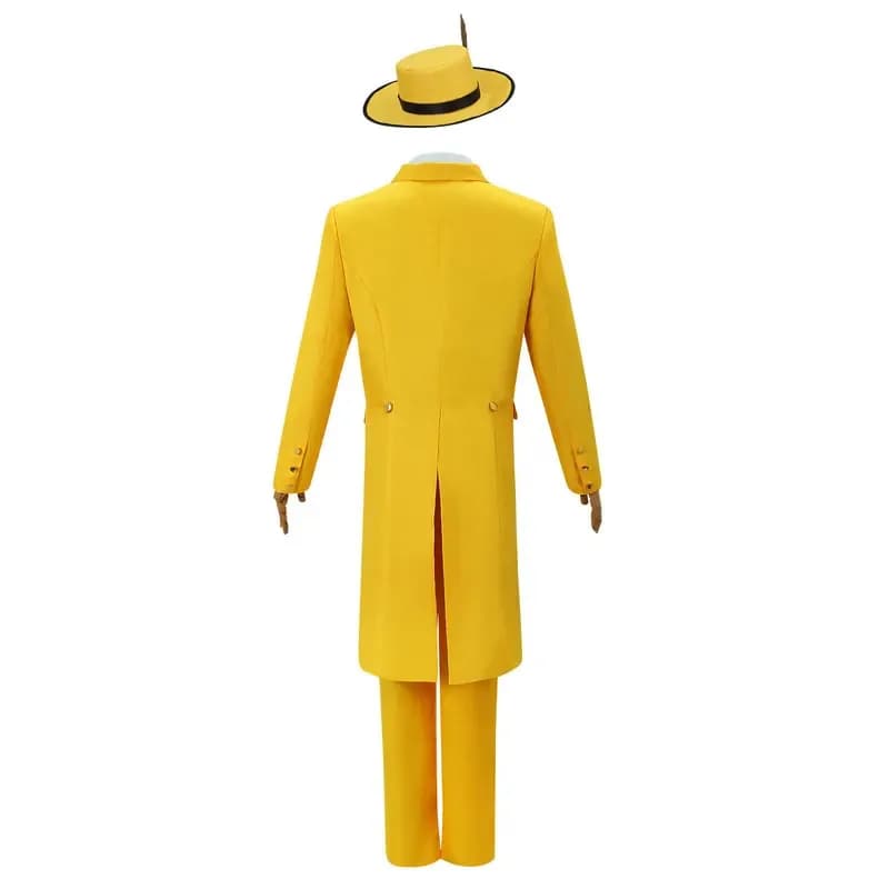 Disponibile Film Jim Carrey Costume Cosplay Bambini adulti Maschera verde unisex Uniforme gialla Abito di Halloween
