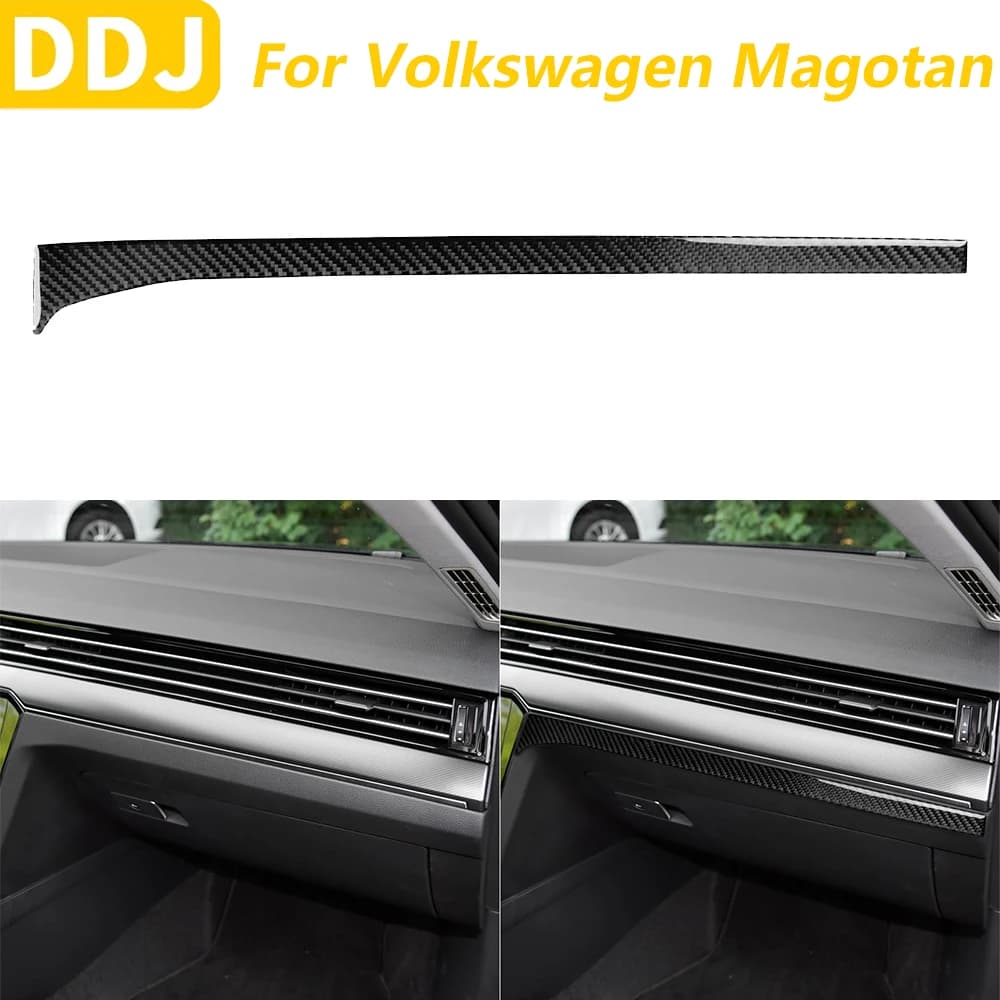 Per Volkswagen Magotan CC 2017-2024 In Fibra di Carbonio Co-pilota Strumento Cruscotto Pannello di Copertura Trim Accessori Auto Adesivo Interno