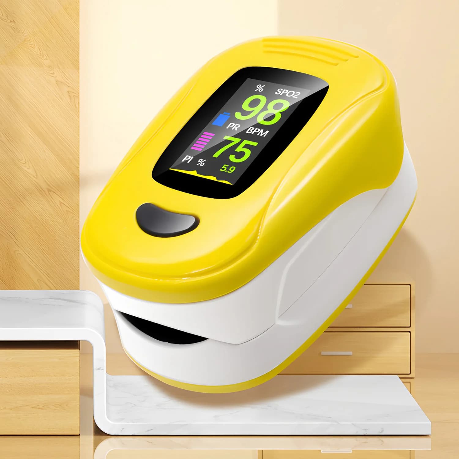 Pulse oxymeter, Oxygen Saturation Meter in Blood SPO2, Cardiac Frequency Monitor, Oxymeter