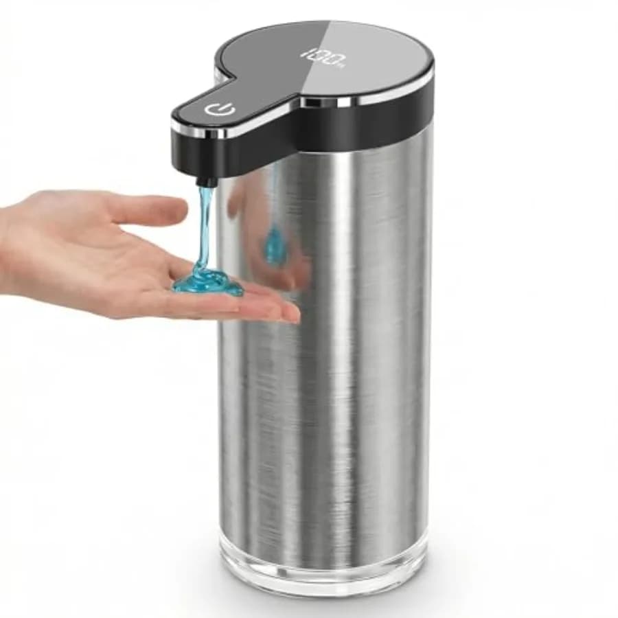 Dispenser automatico di sapone senza contatto, dispenser di sapone per le mani, ricaricabile tramite USB, 4 livelli regolabili, 11.8oz/350ml per cucina e bagno