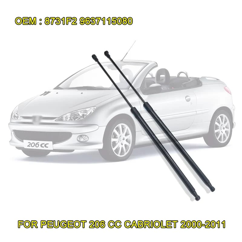 Rear Shock Strut Bar Pressure Rod For Peugeot 206 CC Cabriolet 2000-2011 Tailgate Lift Supports Gas Spring OE 8731F2 9637115080