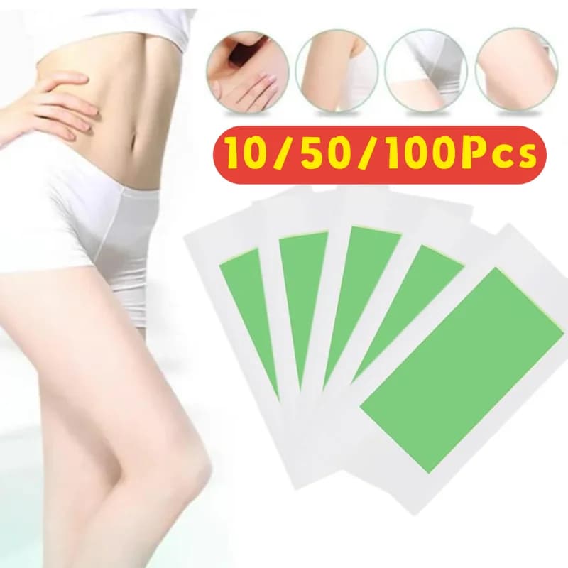 10/50/100Pcs Hair Removal Wax Strips for Summer Depilation Professional Waxing Wipe Sticker for Face Leg Lip Eyebrow Leg Arm