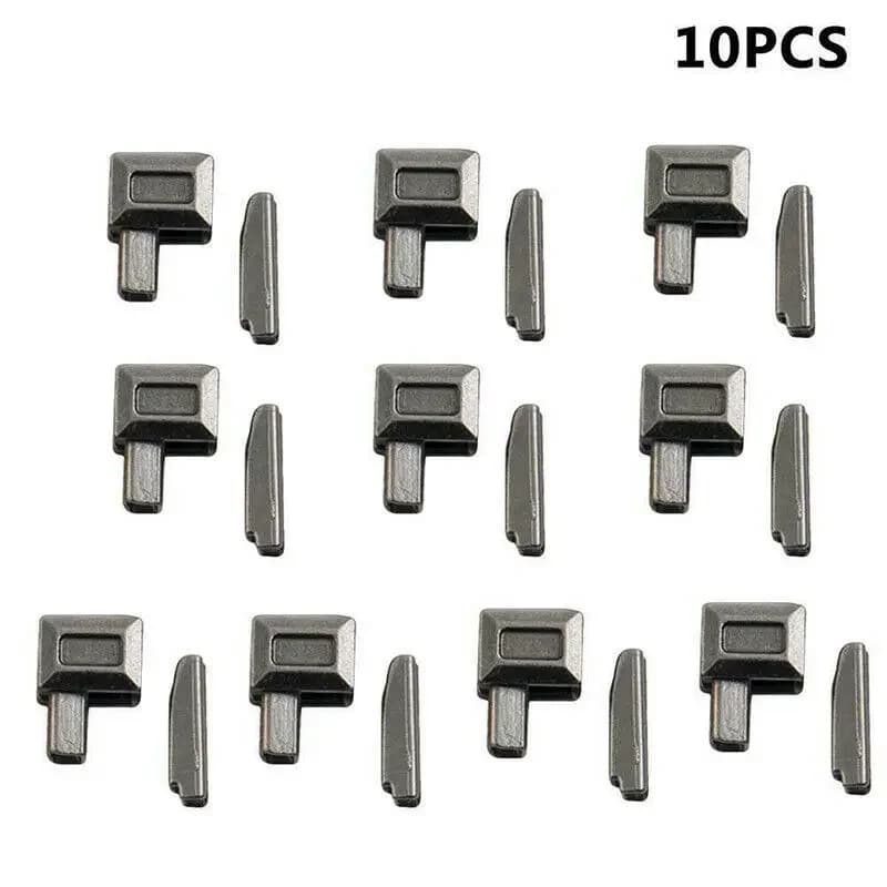 10Sets Metal Zipper Stopper Handmade Repair Open End Tailor Zipper Sewing Fabric Tool Craft Clothes Pants Zipper Accessories