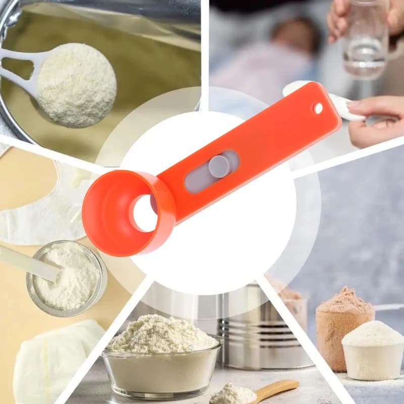 Multifunction Cucchiaio with Integrated Embossed, Cucchiaio Dosatore per Proteine in Polvere con Manico Lungo