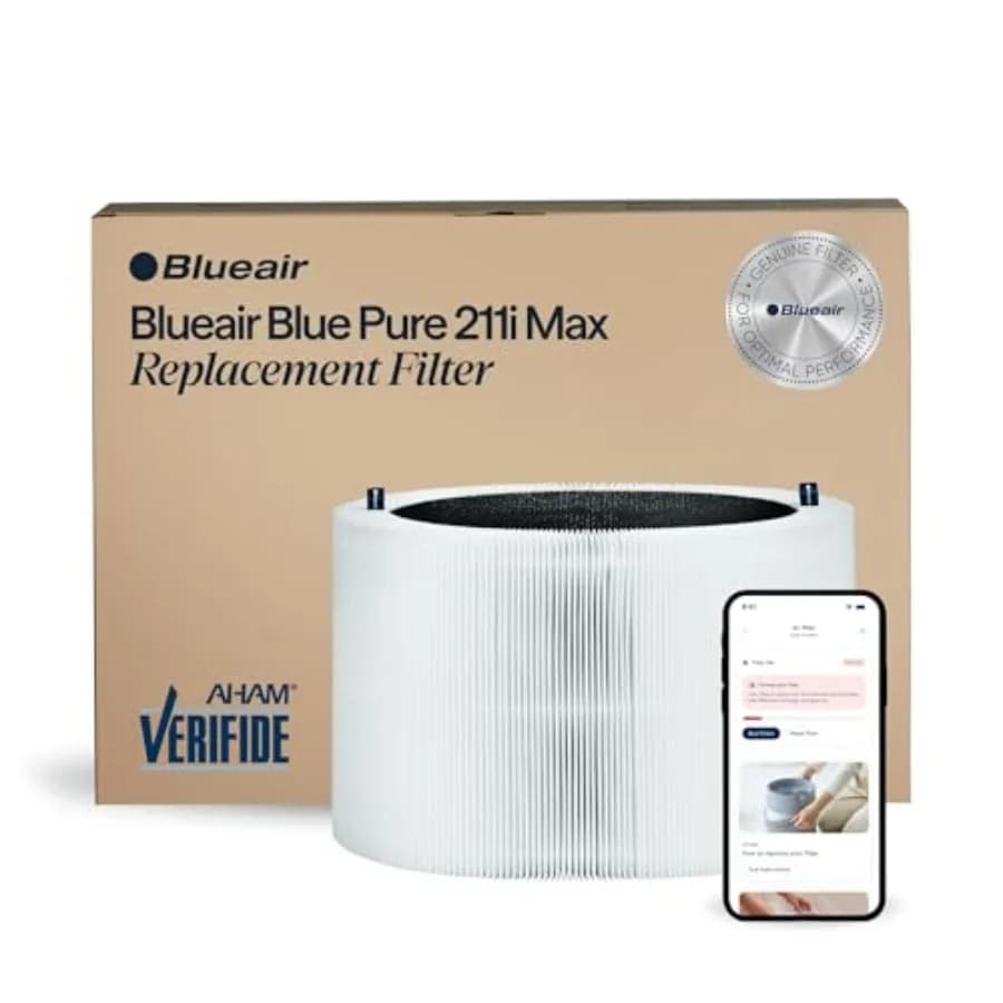 Filtro purificatore d'aria Blue Pure 211i Max, ricambio originale F2MAX, tecnologia HEPASilent, filtrazione di particelle + carbonio, grigio, fi