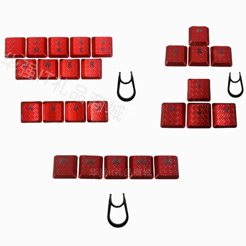 Copritasti testurizzati rossi WASD G1-G5 e Arrow Copritasti per tastiera meccanica Logitech G813 G815 G913 G915 TKL RGB