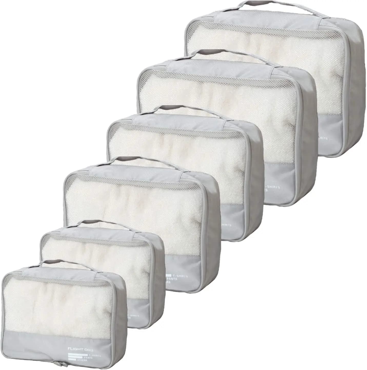 Set di Cubi Organizzatori Leggeri da Viaggio: 6 Organizzatori per Valigie e Accessori Bagaglio
