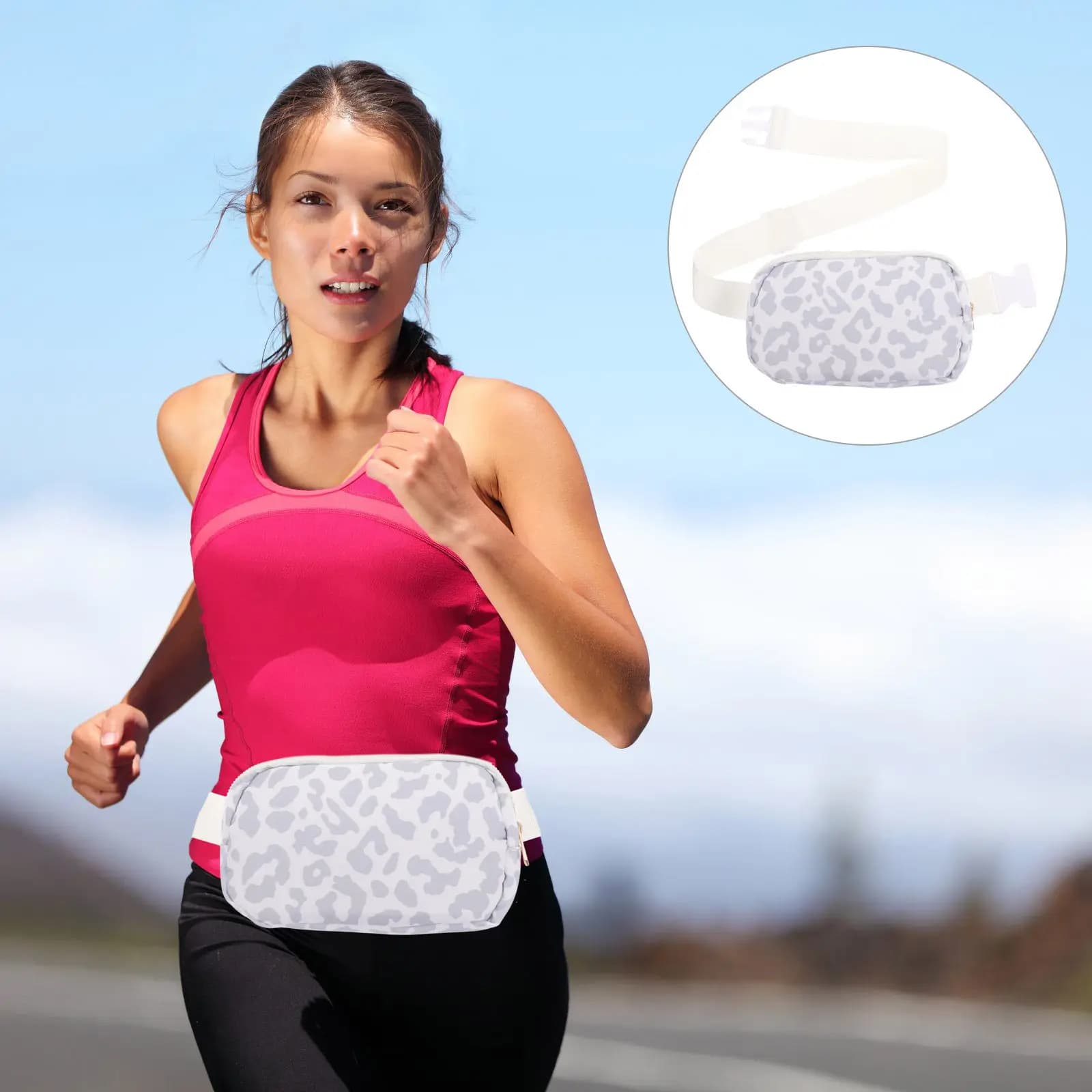 Running Waist Bag with Adjustable Strap, Women's Shoulder Bag, Hiking Waist, Coaching, Travel & Sport