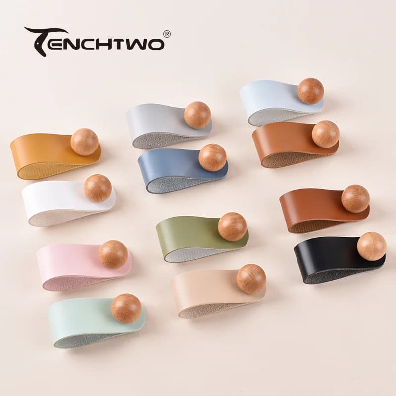 TENCHTWO mobili moderni Maniglie Armadi da cucina Manopole Armadi Comò Cassetti Maniglie per porte Maniglia in legno Accessori hardware