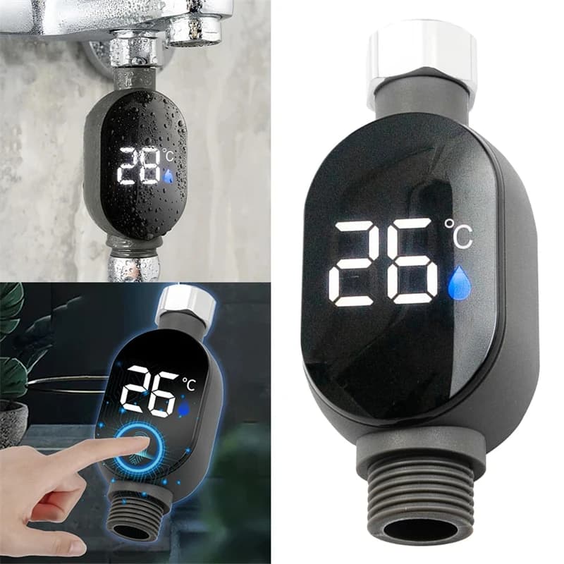 Termometro universale per acqua, misuratore di temperatura dell'acqua per il bagnetto dei bambini, termometro visivo a LED per rubinetto domestico, non regola la temperatura
