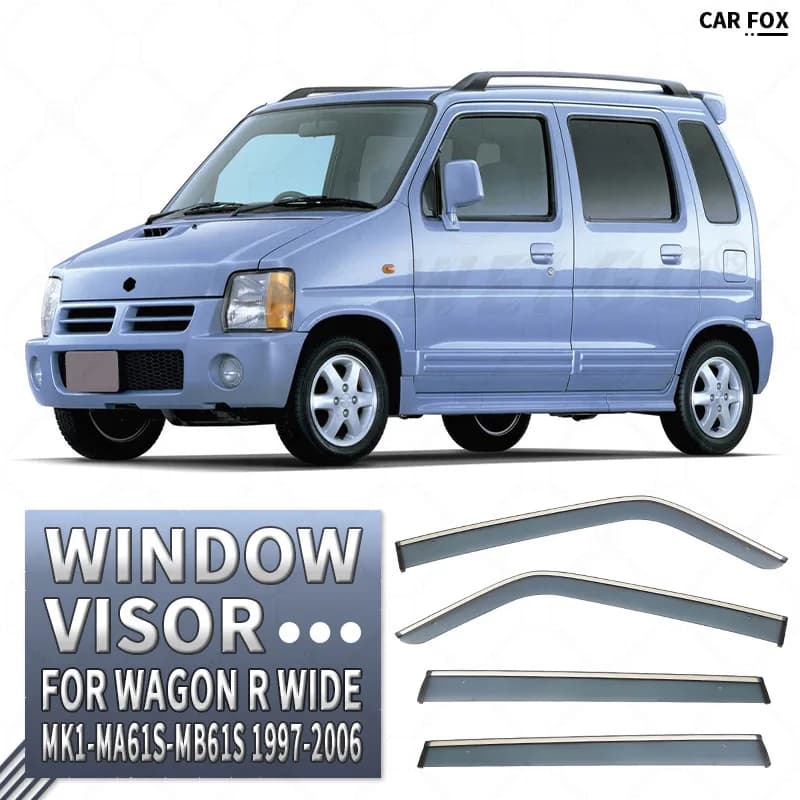 Per SUZUKI Wagon R Wide 1997-2006, Visiera per Finestrini Auto, Tettuccio Parasole, Protezione da Pioggia e Sole per Finestrini Laterali, Accessori Auto