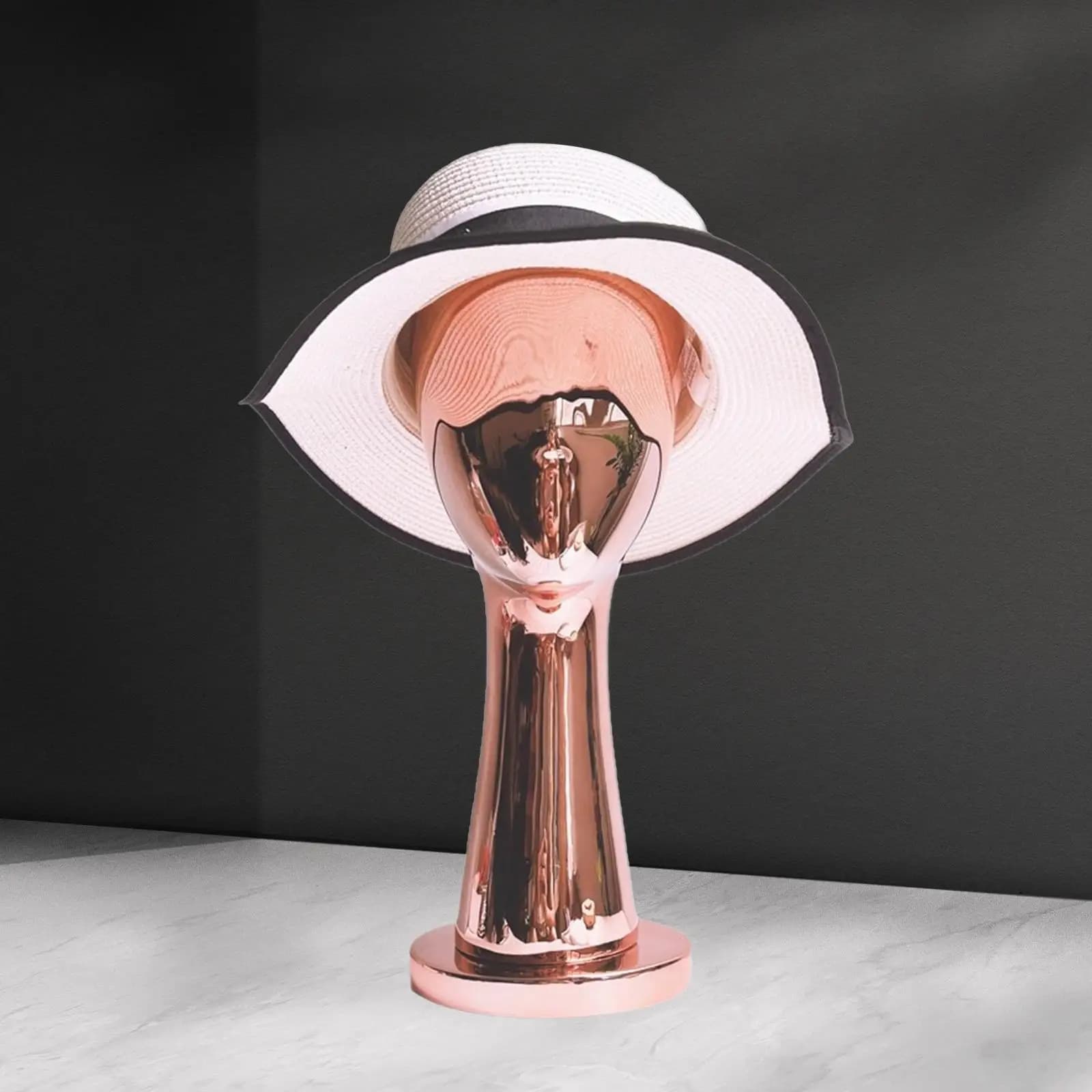 Testa di manichino modello da donna robusto supporto per display per cappello con testa per parrucca
