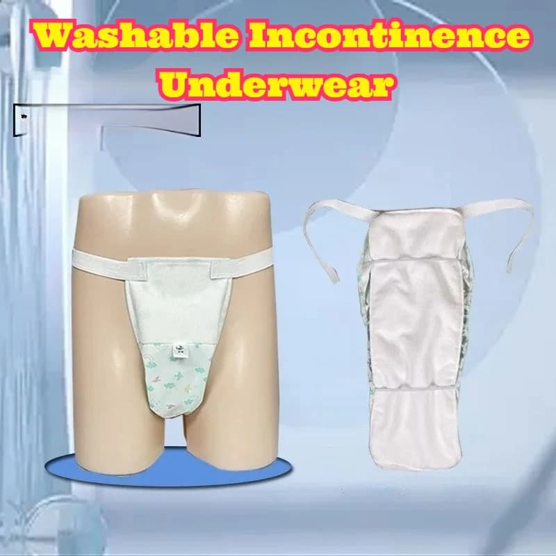 Washable Incontinence Underwear Elderly Leakproof Reusable Briefs Bedridden Adults Soft Comfortable Absorbent Daily Care Bottoms