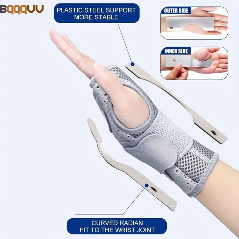 Supporto per Polso per Sindrome del Tunnel Carpale, Tutore Notturno per Polso, Tutore per Polso e Mano, per Uomini e Donne, Compressione Avambraccio, 1 Pezzo