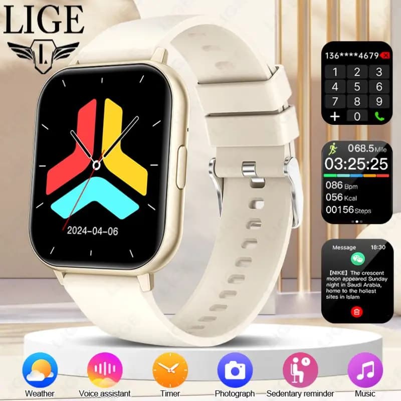 Smartwatch FOXBOX 1.83' HD con Quadrante Personalizzabile, Monitoraggio Quotidiano, Chiamate Bluetooth Wireless, Messaggi, Braccialetto Fitness per Uomo e Donna 2026