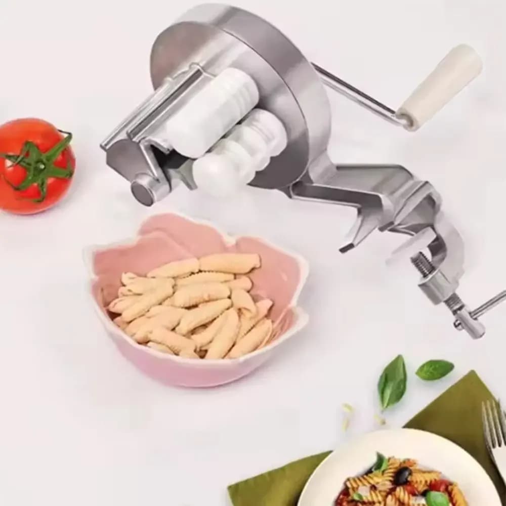 Macchina Manuale per Pasta con Manovella, Pressa per Maccheroni in Lega di Alluminio, Ergonomica e Resistente, per Fettuccine e Impasti