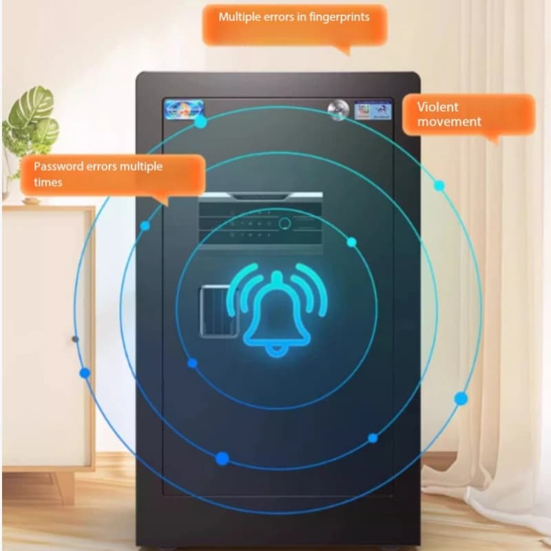 Cassaforte Grande in Acciaio Antifurto, Robusta, con Serratura Intelligente a Impronta Digitale e Password, Decorazione per Soggiorno, Cassaforte per Casa
