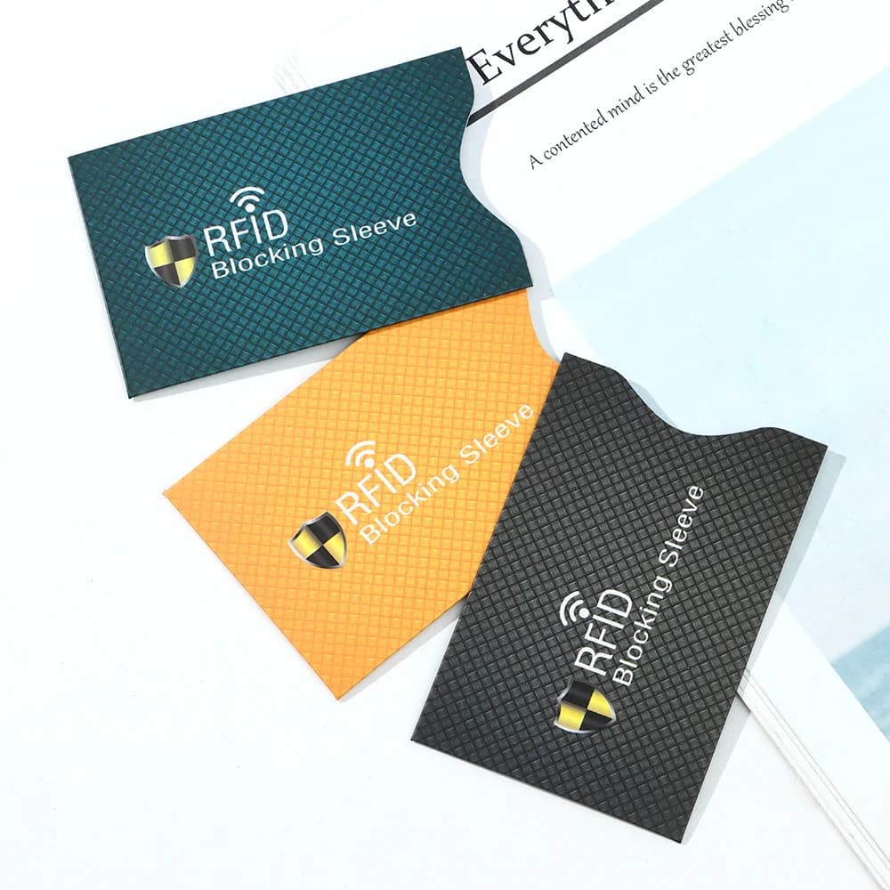 5 pezzi nuovo porta carte di credito in foglio di alluminio antifurto RFID Blocking Sleeve Wallet Protect Case Cover Safety Bank protezione per carte di credito