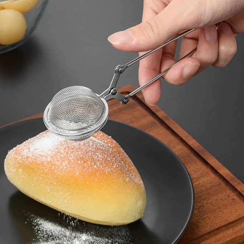 Set di Dispenser per Zucchero in Polvere e Setaccio per Farina a Maglia Fine, Misurazione Perfetta, Facile Rimozione della Polvere, Conservazione Salvaspazio, Essenziale