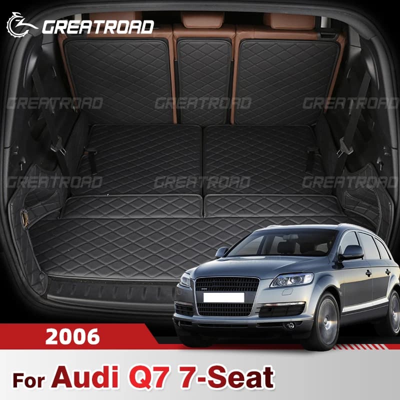 Tappetino per bagagliaio per auto a copertura totale per Audi Q7 7 posti 2006 Anti-sporco Tappetino per bagagliaio per auto Cargo Liner Accessori per protezione interna