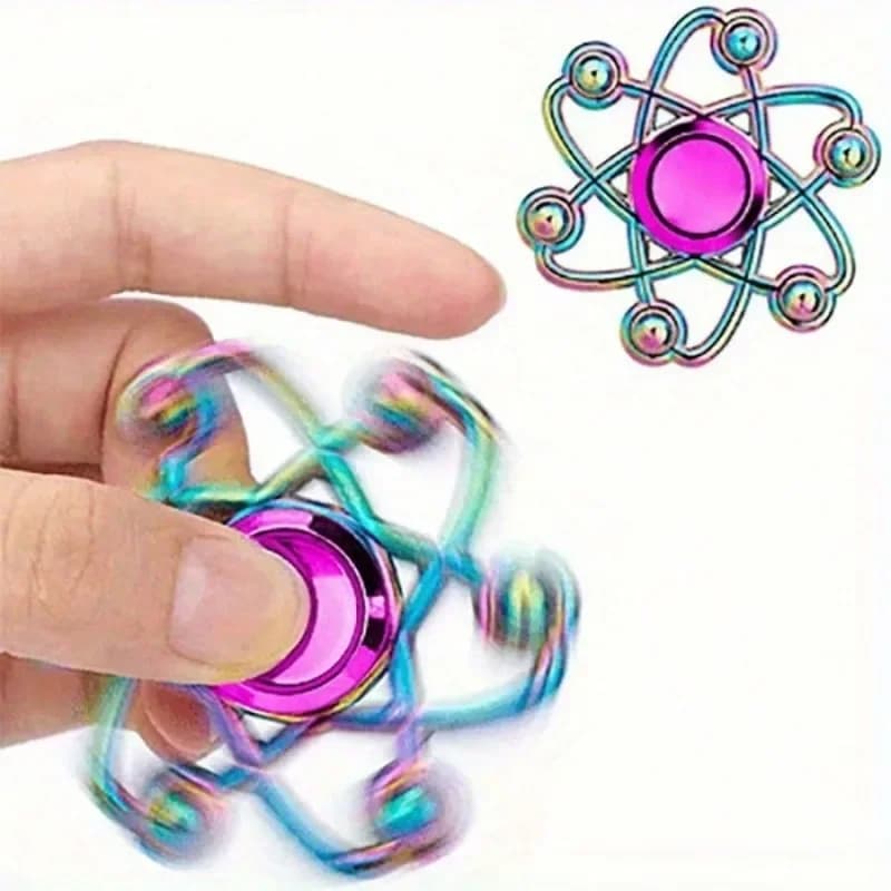 Spinner in metallo ad alta velocità Premium Rainbow Fidget Spinner con design a dita colorate e perfetta idea regalo di compleanno o Natale