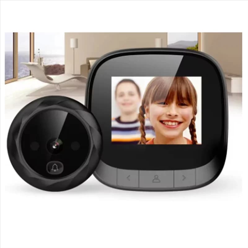 B29C-Spioncino elettronico con display LCD da 2,4 pollici, visione notturna IR, fotocamera spioncino intelligente con acquisizione foto