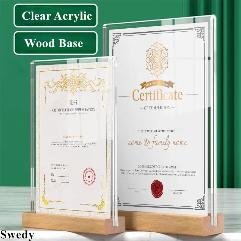 A5 T / L Forma Tavolo da ristorante Impostazione Numero Espositore Porta cartello in acrilico Etichetta prezzo Porta carte Menu Cornice in carta