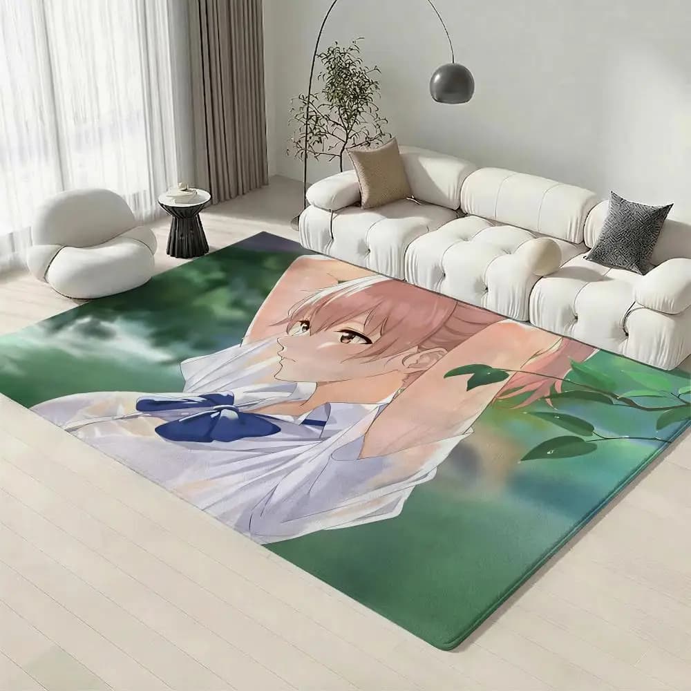 Tappetino da pavimento Anime A-A Silent Voice, tappetino in flanella ecologico, antiscivolo, inodore, morbido, in peluche corto, per interni