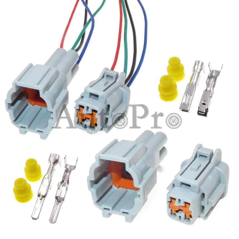 1 Set 4 Hole AC Assembly Automobile Sealed Adapters Auto Plastic Housing Socket Car Electrical Connector 6185-1171 6188-0558