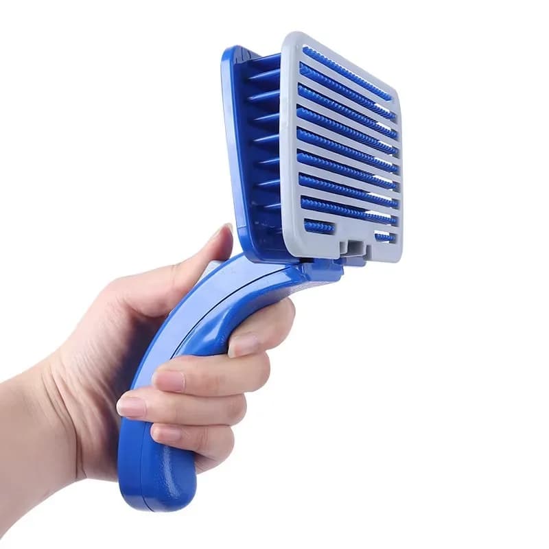 Set di 10 Grandi Strumenti Ecologici per la Toelettatura di Cani, Spazzola Autopulente Professionale per la Rimozione del Pelo con Manico