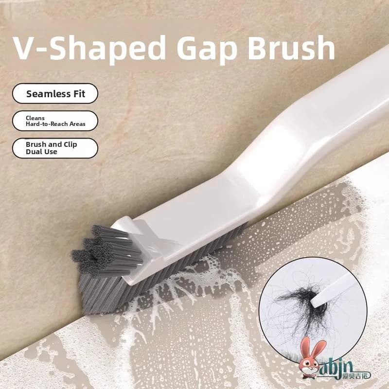Spazzola Multifunzionale con Setole Dure per Pulizia Piastrelle Bagno, Senza Angoli Morti, Spazzola per Pavimento e WC, Strumento per Pulizie Domestiche