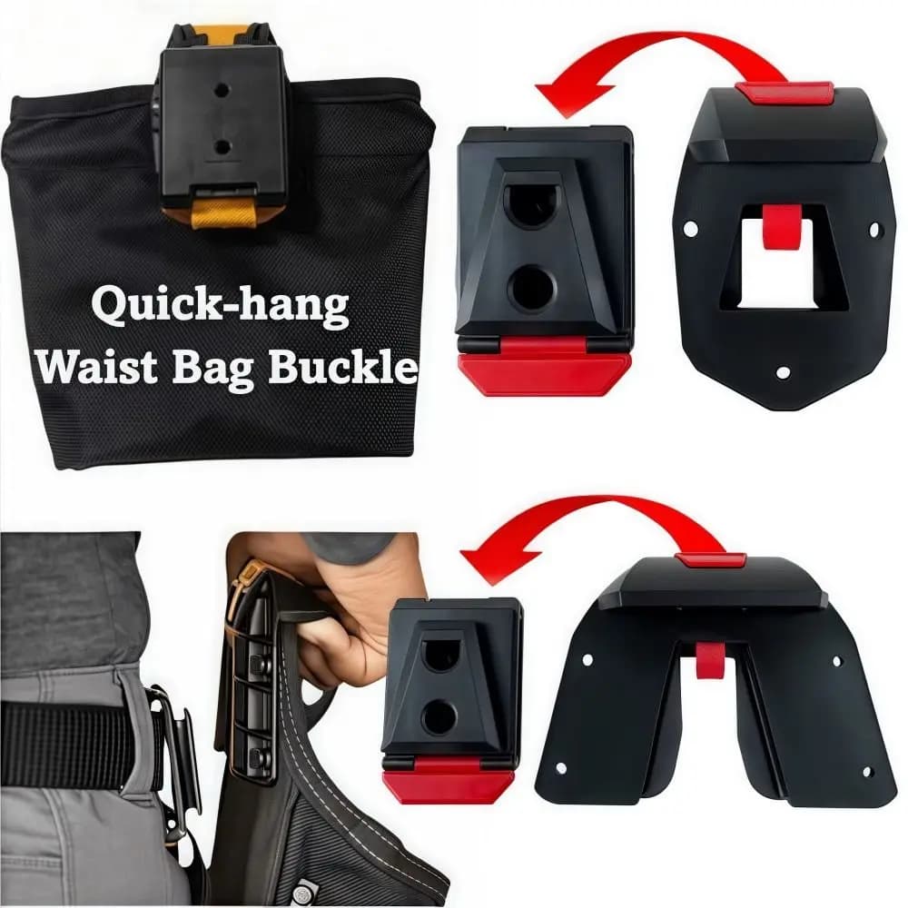 High Quality Sturdy ABS Waist Buckle Durable Compatible Waist Bag Clip Quick Attach Replacement Tool Belt Professional Use